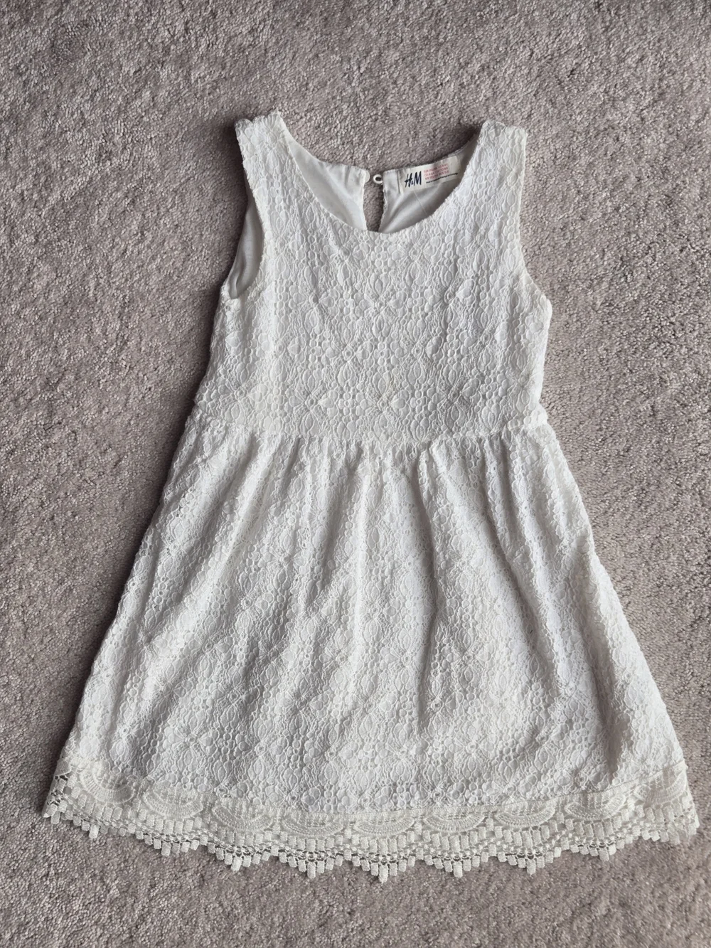 H&M Girls' White Lace Dress 4-6 Yrs